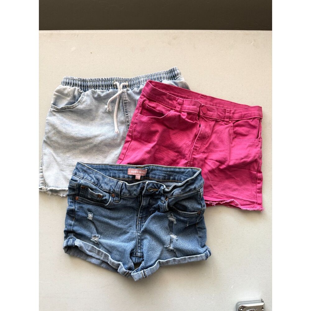 Girls Shorts Lot 3 Pairs Size 10/12 Art Class BCBG 365Kids Pink Heart Denim